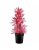 Planta decorativa artificiala roz, ghiveci cu flori, 60 cm, GLN 251A