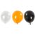 Set 10 baloane, mix culori: negru, portocaliu, alb