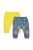 Set de 2 perechi de pantaloni Palmieri pentru bebelusi, Tongs baby (Culoare: Galben, Marime: 12-18 Luni)